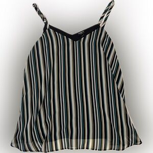 Sophie Chiffon Swing Cami - green stripes